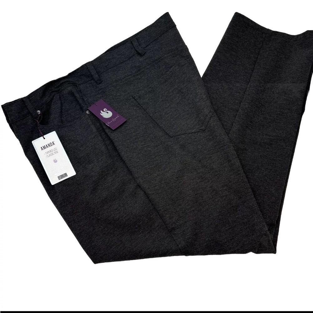 Gloria Vanderbilt Amanda Ponte Jeans High Definition Heather Gray NWT Sz 24 W Av